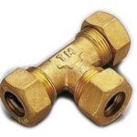 TEE rame 18 X 1/2 a compressione GAS/Acqua
