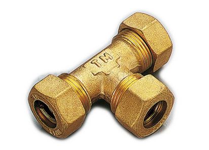 TEE rame 18 X 1/2 a compressione GAS/Acqua